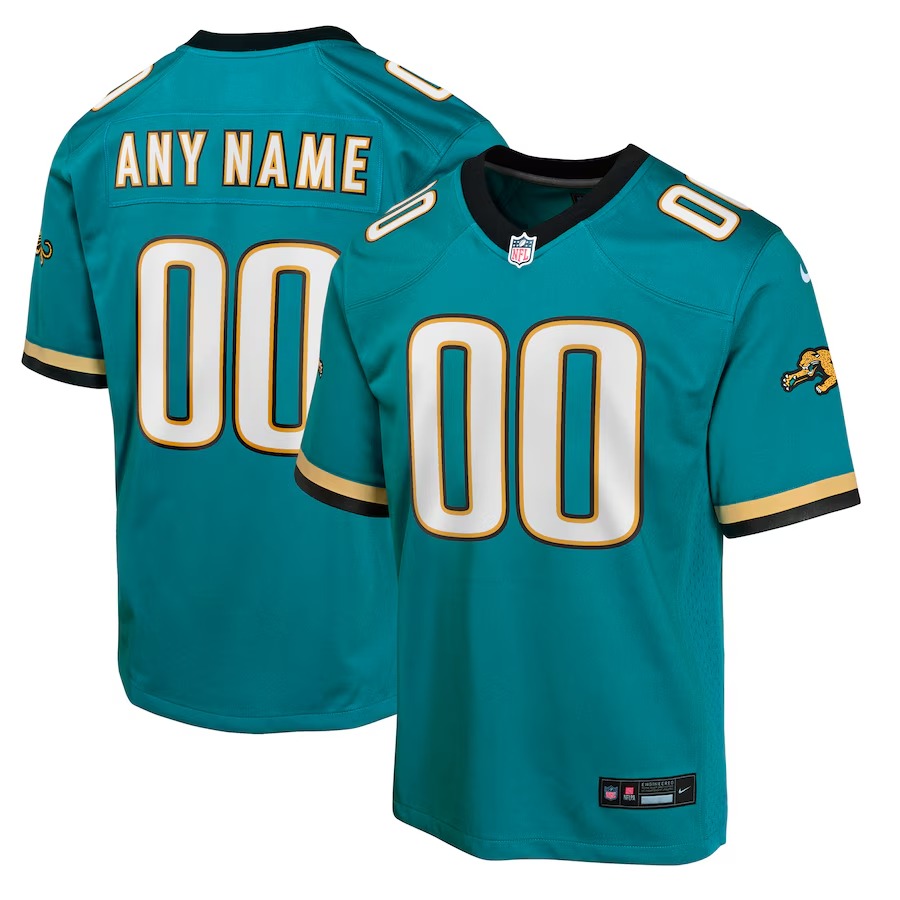 Youth Jacksonville Jaguars Nike Teal Prowler Throwback Custom Game Jersey - Puhuasuan