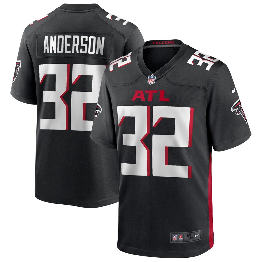 Men's Atlanta Falcons Jamal Anderson Nike Black Game Retired Player Jersey - Puhuasuan