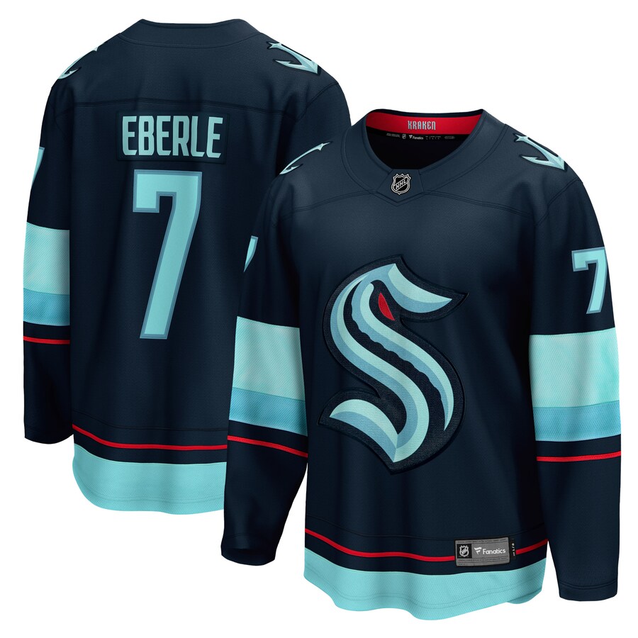 Men's Seattle Kraken Jordan Eberle Fanatics Branded Deep Sea Blue Home Premier Breakaway Player Jersey - Puhuasuan