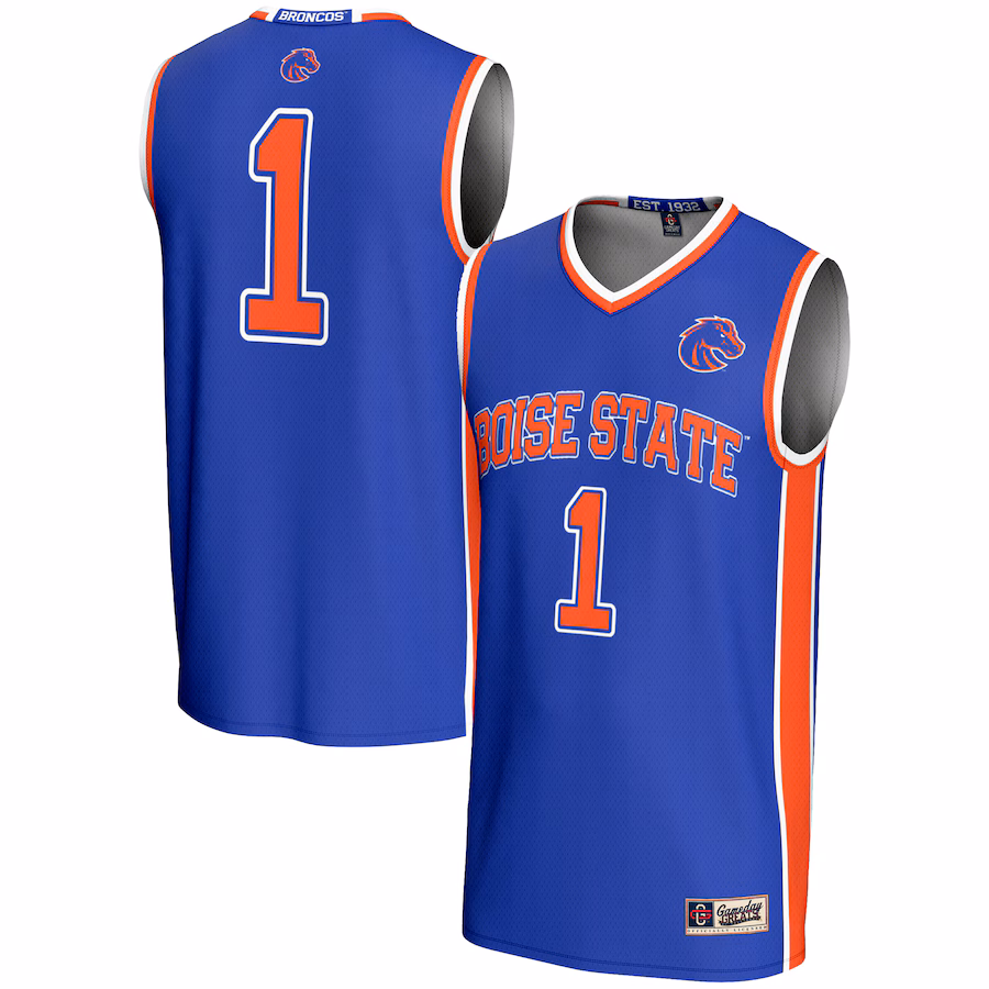 Men's GameDay Greats #1  Royal Boise State Broncos  Lightweight Basketball Jersey - Puhuasuan