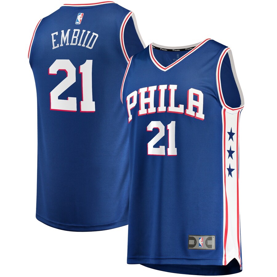 Youth Philadelphia 76ers Joel Embiid Fanatics Royal Fast Break Player Jersey - Icon Edition - Puhuasuan