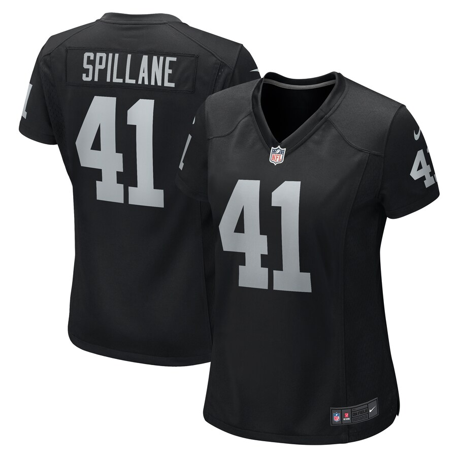 Women's Las Vegas Raiders Robert Spillane Nike Black Game Player Jersey - Puhuasuan