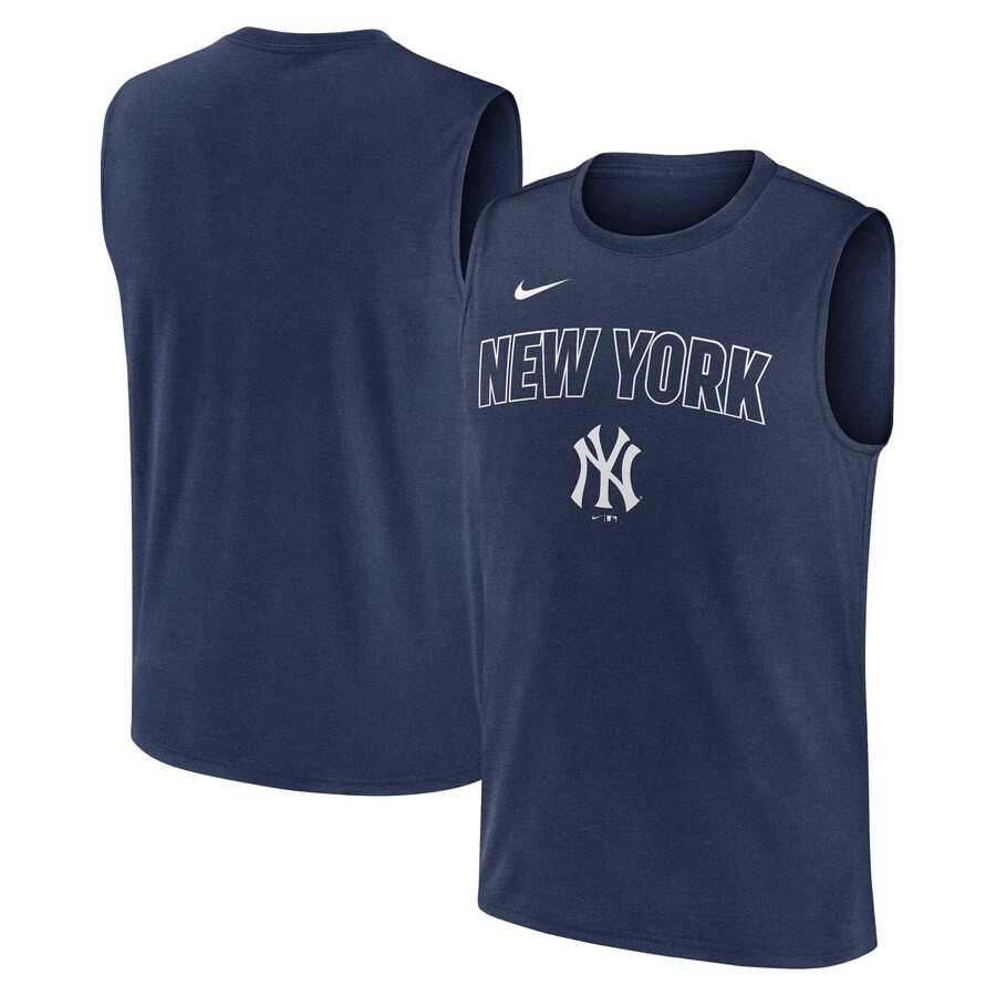 Men's New York Yankees Nike Navy Knockout Performance Muscle Tank Top - Puhuasuan