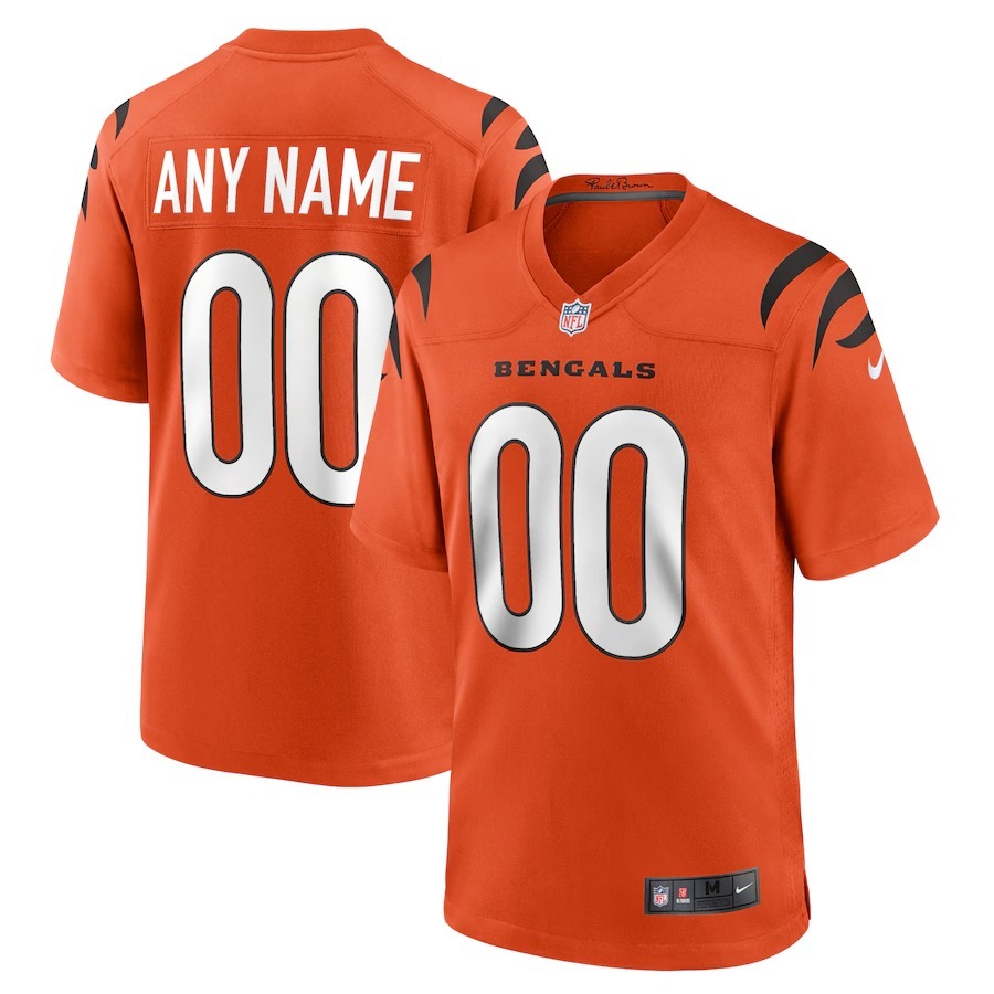 Youth Cincinnati Bengals Nike Orange Alternate Game Custom Jersey - Puhuasuan