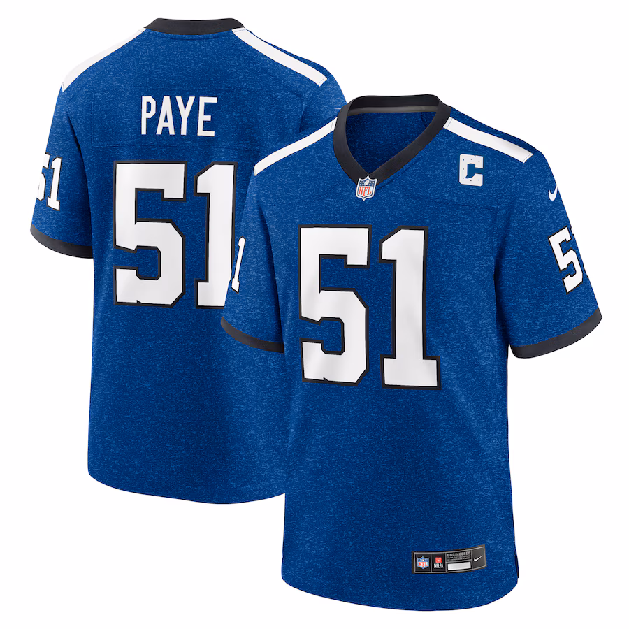 Men's Indianapolis Colts Kwity Paye Nike Royal Indiana Nights Alternate Game Jersey - Puhuasuan