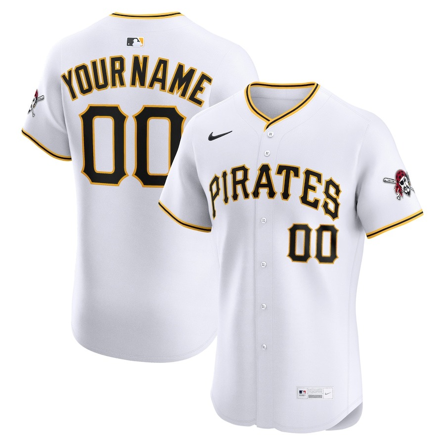 Youth Pittsburgh Pirates Nike White Home Limited Custom Jersey - Puhuasuan