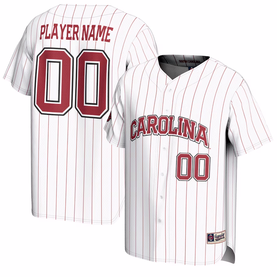 South Carolina Gamecocks GameDay Greats Unisex NIL Pick-A-Player Baseball Lightweight Jersey - White - Puhuasuan