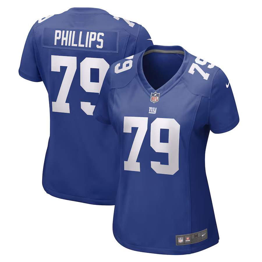 Women's New York Giants Tyre Phillips Nike Royal Game Player Jersey - Puhuasuan