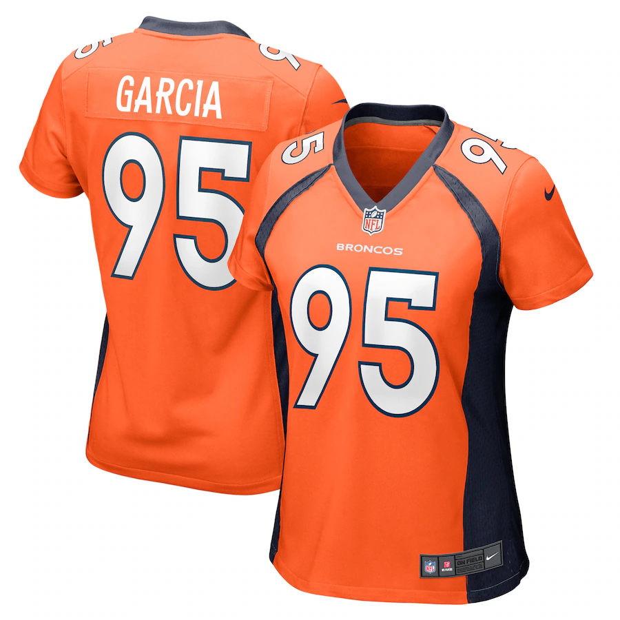 Women's Denver Broncos Elijah Garcia Nike  Orange Team Game Jersey - Puhuasuan