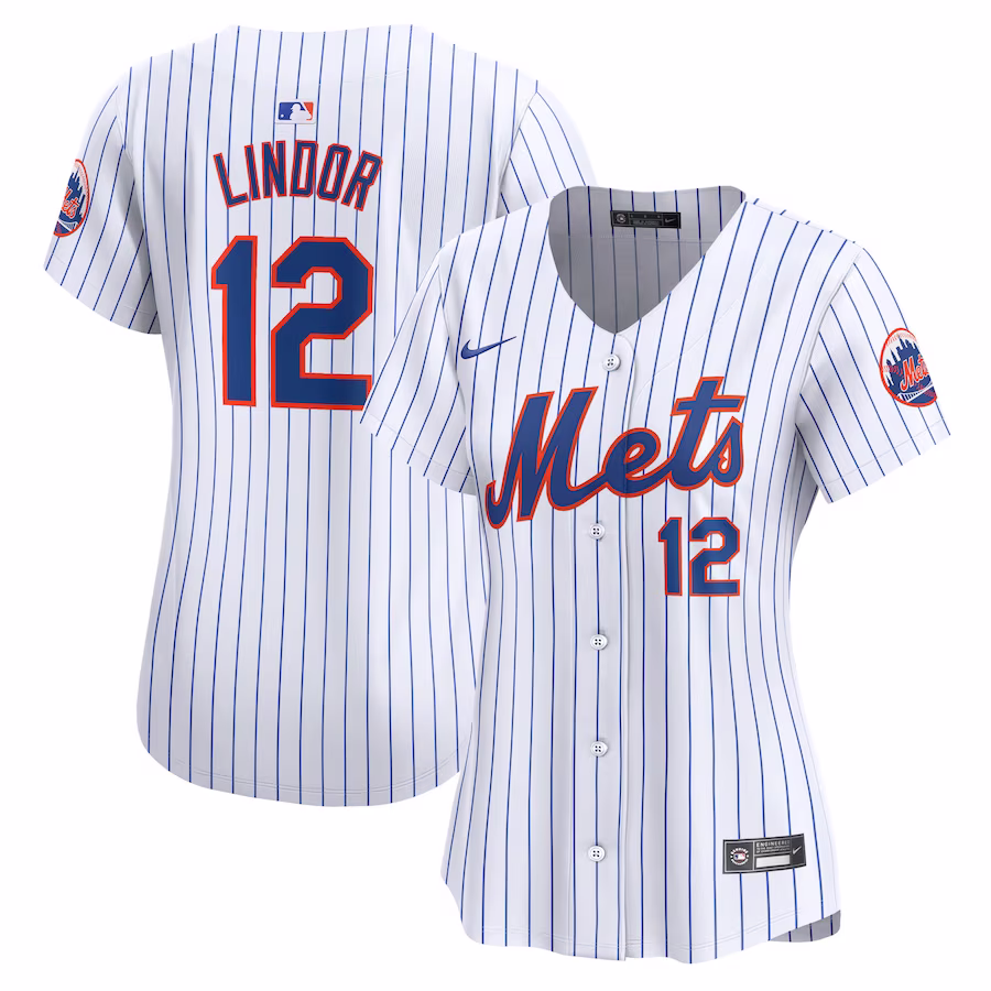 Women's New York Mets Francisco Lindor Nike White Home Limited Player Jersey - Puhuasuan