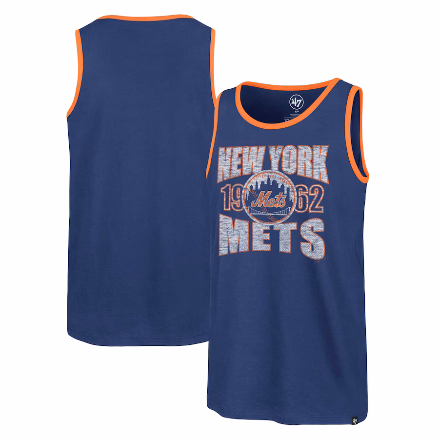 Men's New York Mets '47 Royal Upload Franklin Tank Top - Puhuasuan