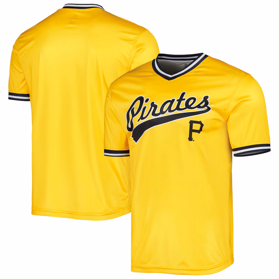 Men's Pittsburgh Pirates Stitches Gold Cooperstown Collection Team Jersey - Puhuasuan