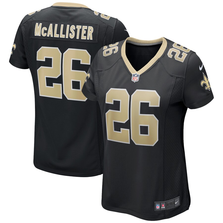 Women's New Orleans Saints Deuce McAllister Nike Black Game Retired Player Jersey - Puhuasuan