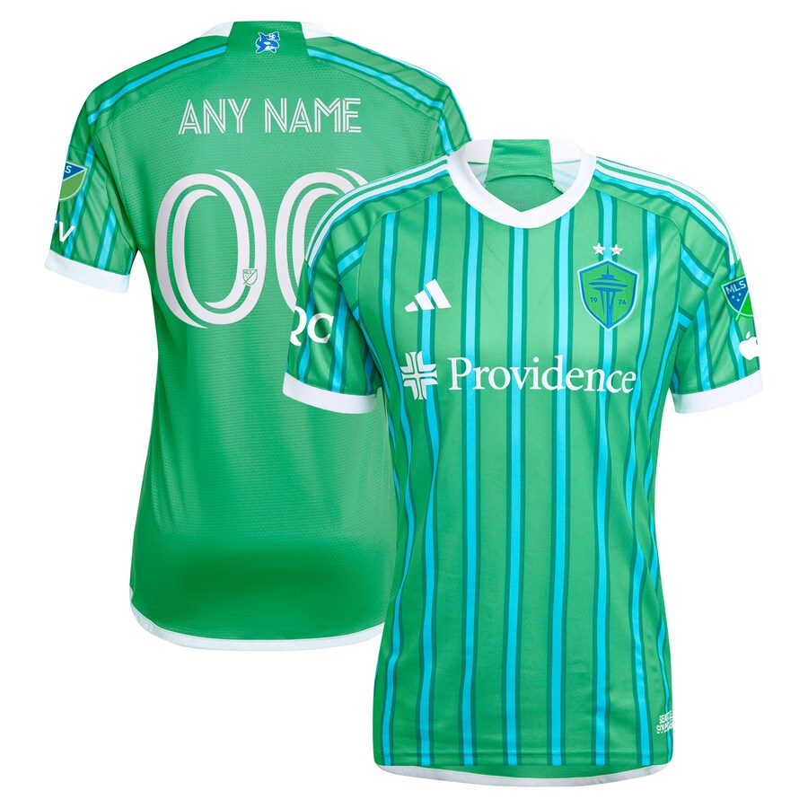 Men's Seattle Sounders FC  adidas Green 2024 The Anniversary Kit Authentic Custom Jersey - Puhuasuan
