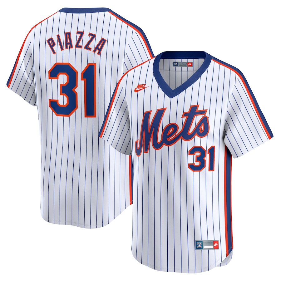 Women's New York Mets Nike White Mike Piazza Throwback Cooperstown Limited Jersey - Puhuasuan