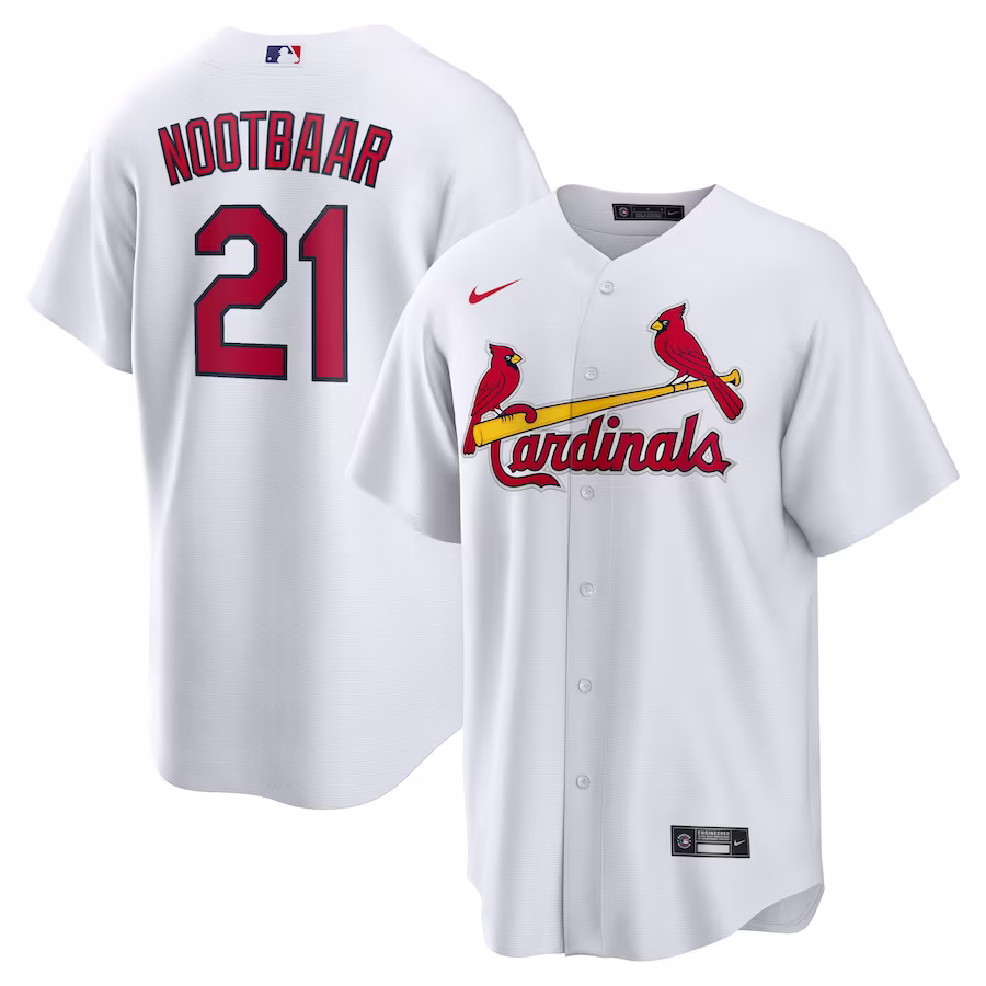 Men's St. Louis Cardinals Lars Nootbaar Nike White Home Replica Jersey - Puhuasuan
