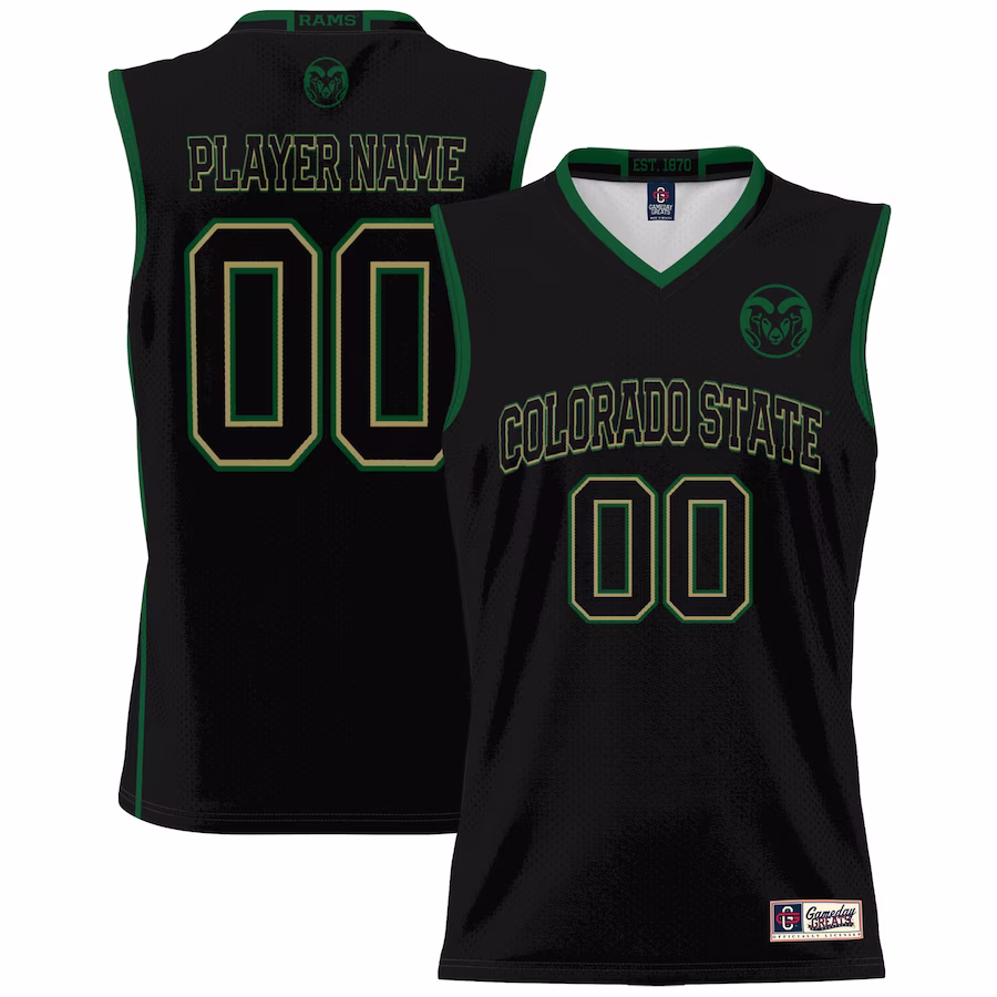 Colorado State Rams GameDay Greats NIL Pick-A-Player Basketball Jersey - Black - Puhuasuan