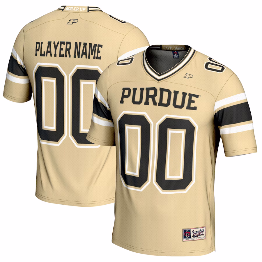 Purdue Boilermakers GameDay Greats NIL Pick-A-Player Football Jersey - Gold - Puhuasuan