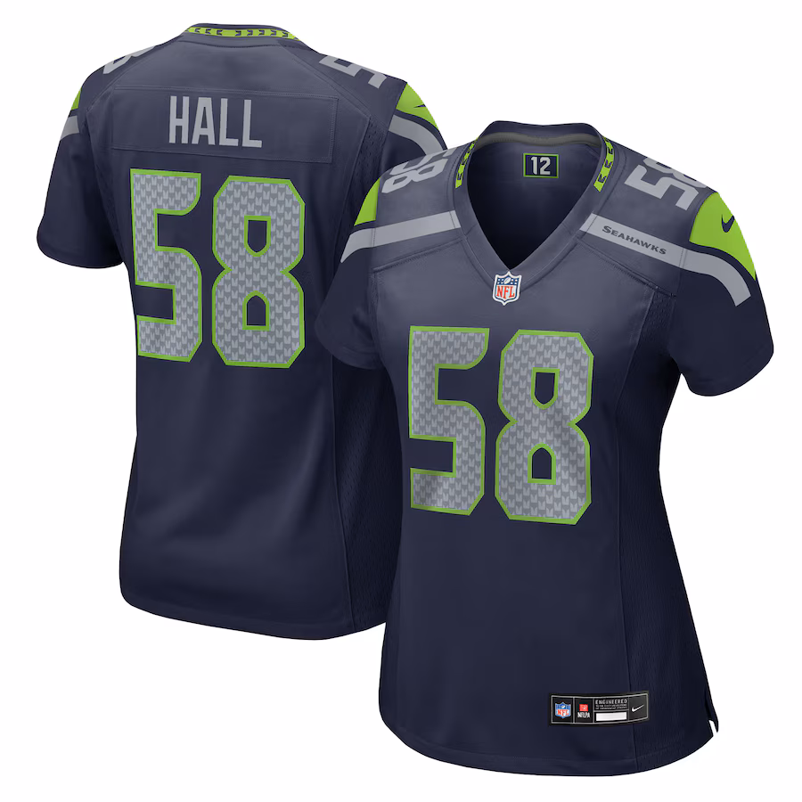 Women's Seattle Seahawks Derick Hall Nike College Navy Team Game Jersey - Puhuasuan