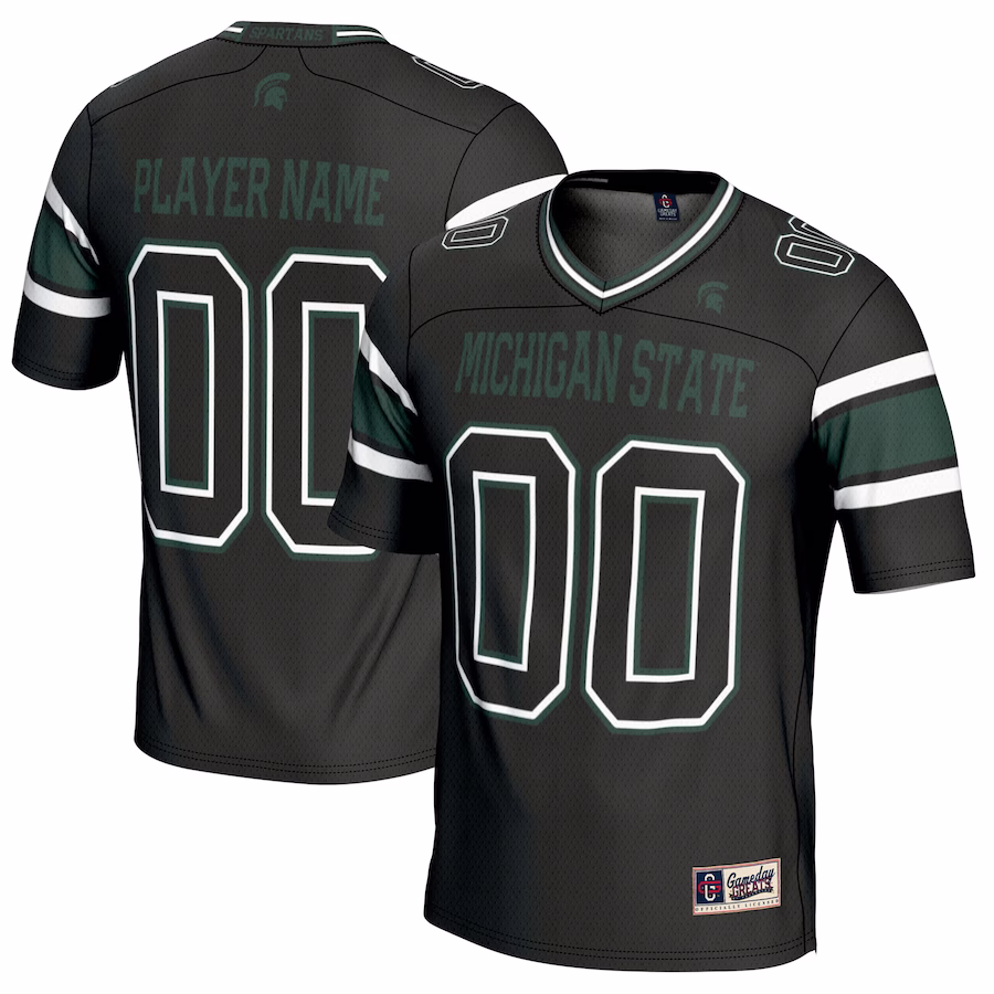 Michigan State Spartans GameDay Greats NIL Pick-A-Player Football Jersey - Black - Puhuasuan