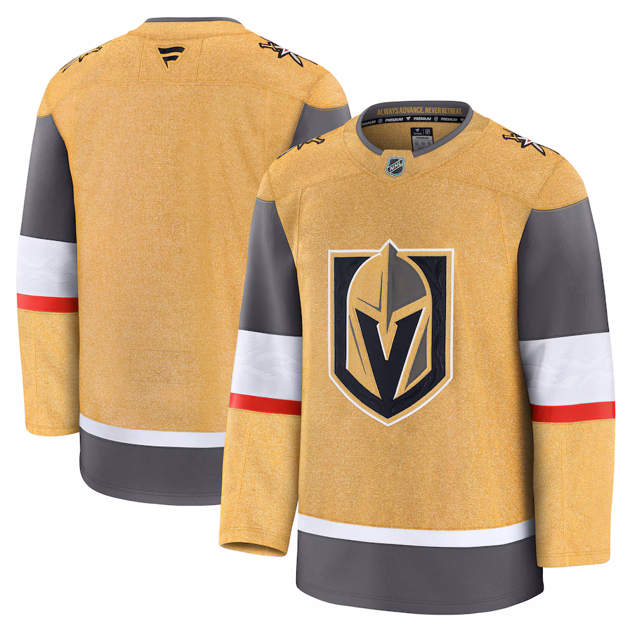 Men's Vegas Golden Knights Fanatics Gold Home Premium Jersey - Puhuasuan