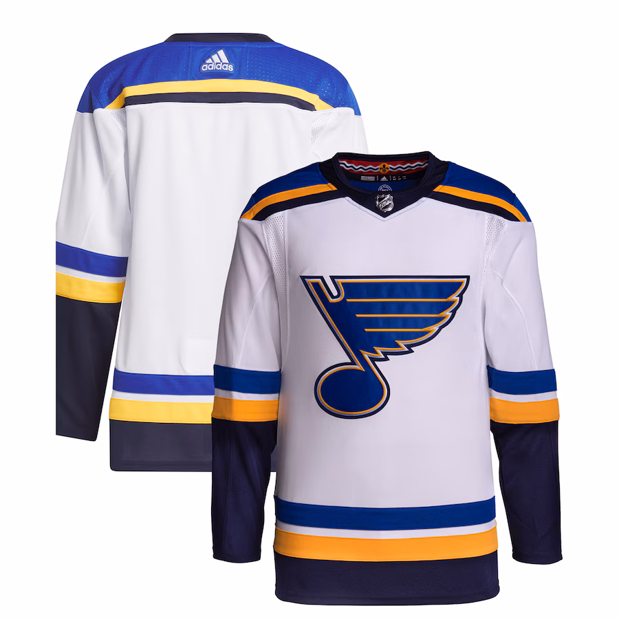 Men's St. Louis Blues adidas White Away Primegreen Authentic Jersey - Puhuasuan