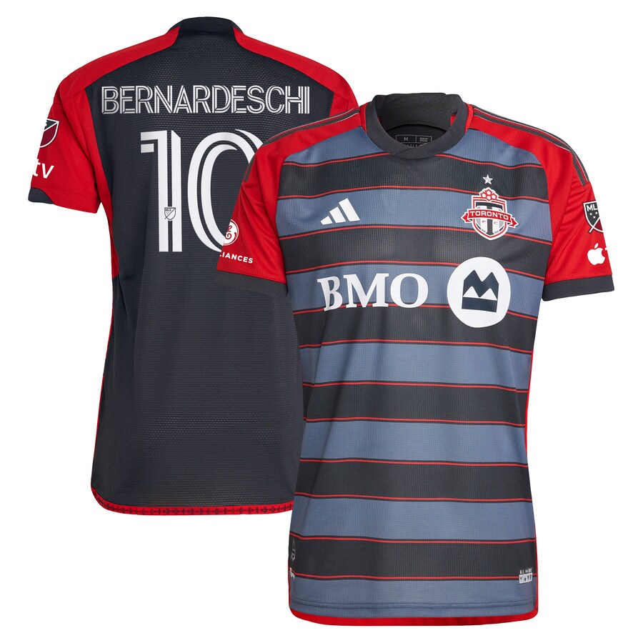 Men's Toronto FC Federico Bernardeschi adidas Gray 2023 Club Kit Authentic Player Jersey - Puhuasuan