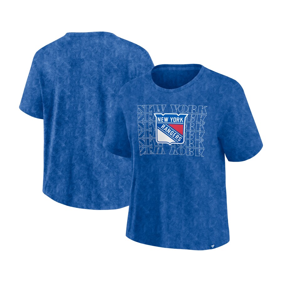 Women's New York Rangers Fanatics Blue Faded Wash T-Shirt - Puhuasuan