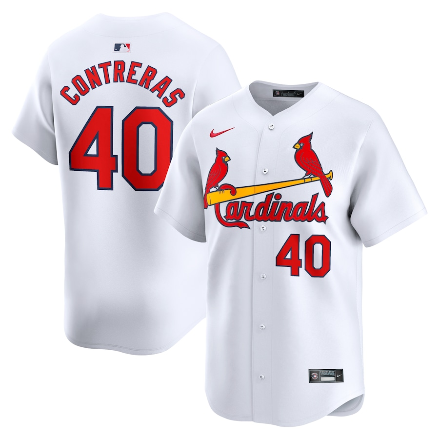 Men's St. Louis Cardinals Willson Contreras Nike White Home Limited Player Jersey - Puhuasuan
