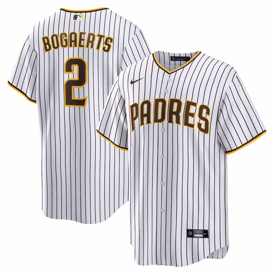 Men's San Diego Padres Xander Bogaerts Nike White/Brown Home Official Replica Player Jersey - Puhuasuan