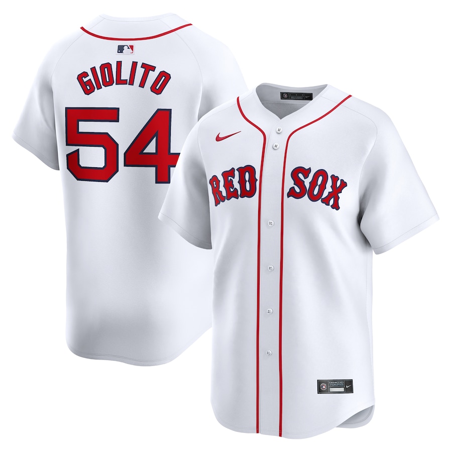 Men's Boston Red Sox Lucas Giolito Nike White Home Limited Player Jersey - Puhuasuan
