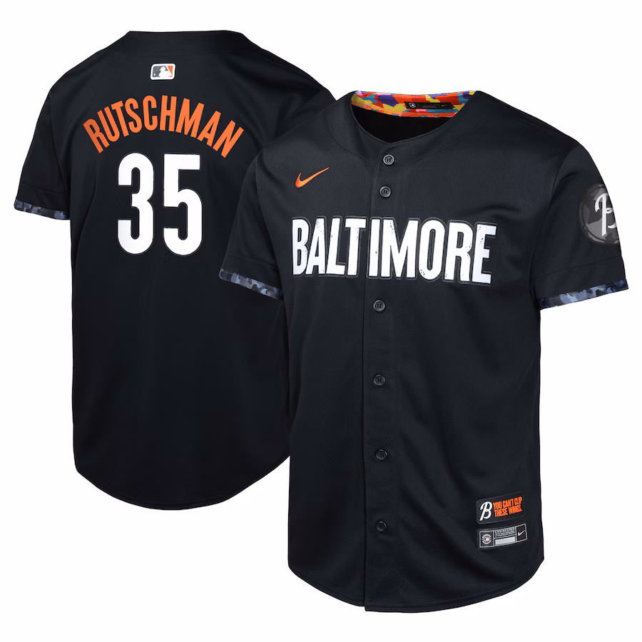 Youth Baltimore Orioles Adley Rutschman Nike Black City Connect Limited Player Jersey - Puhuasuan