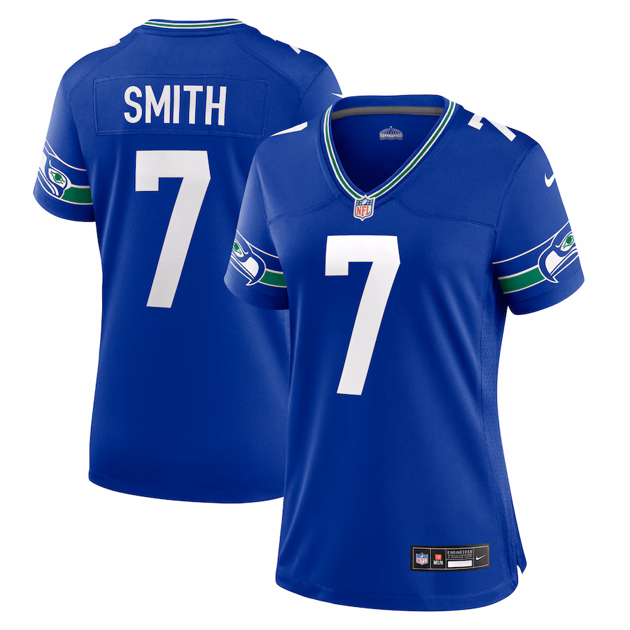 Women's Seattle Seahawks Geno Smith Nike Royal Player Jersey - Puhuasuan