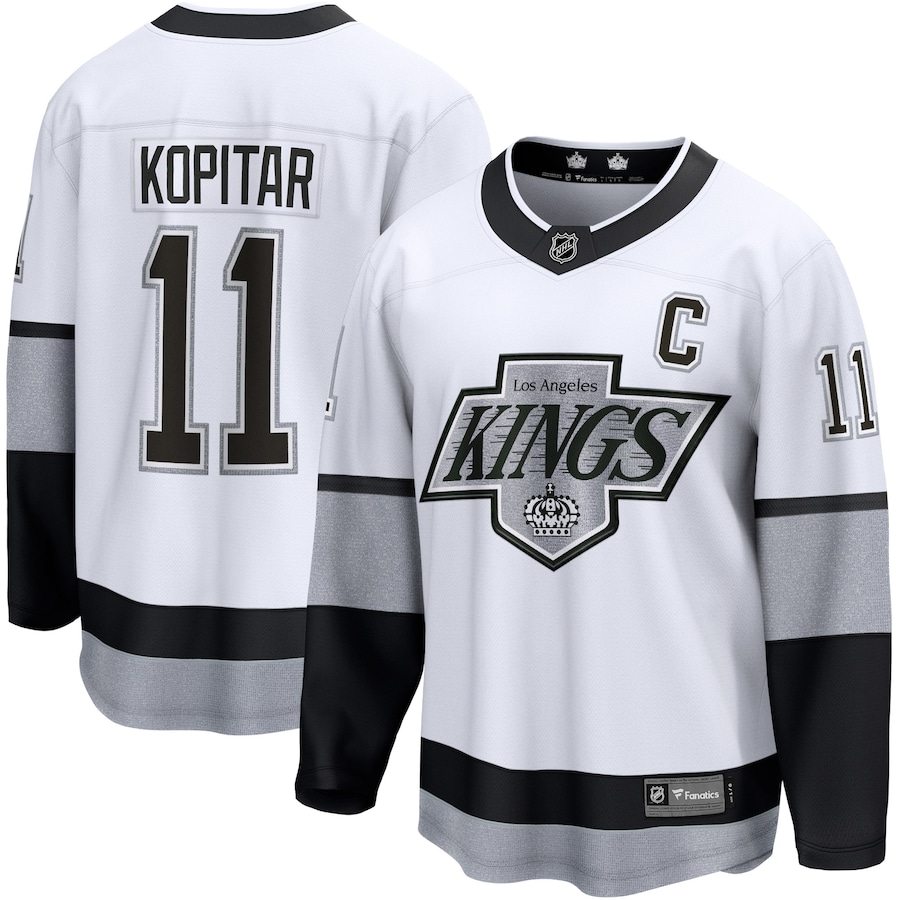 Men's Los Angeles Kings Anze Kopitar Fanatics Branded White Alternate Premier Breakaway Player Jersey - Puhuasuan