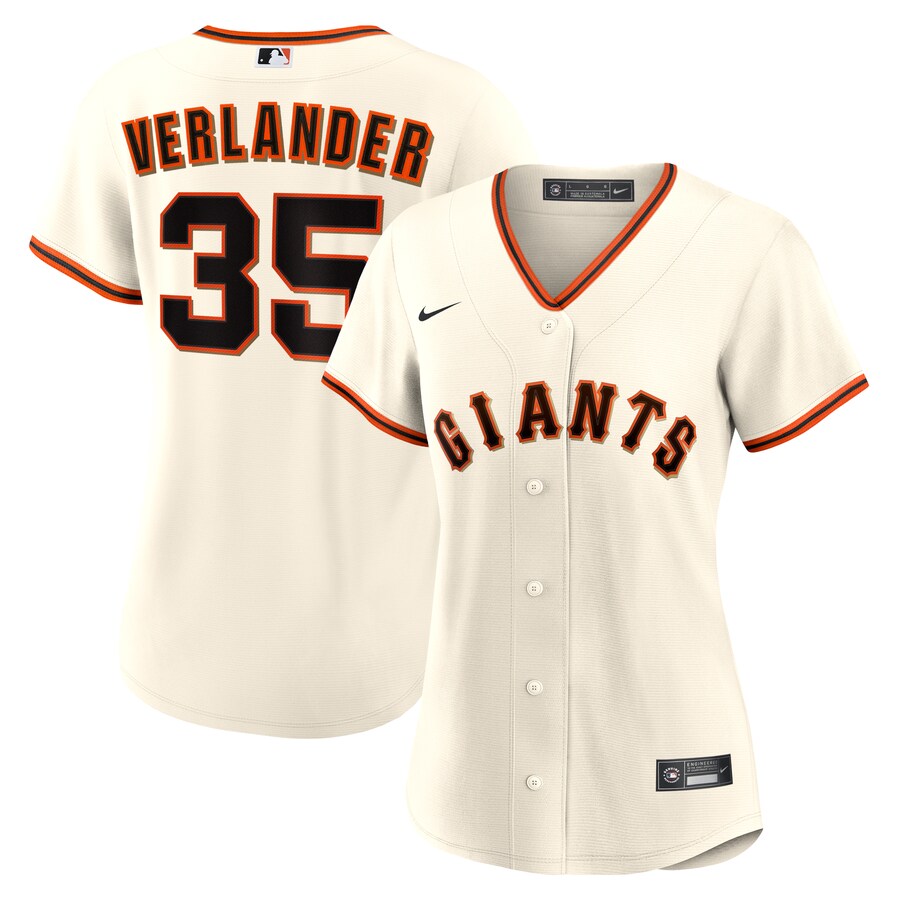 Women's San Francisco Giants Justin Verlander Nike Cream Home Replica Jersey - Puhuasuan