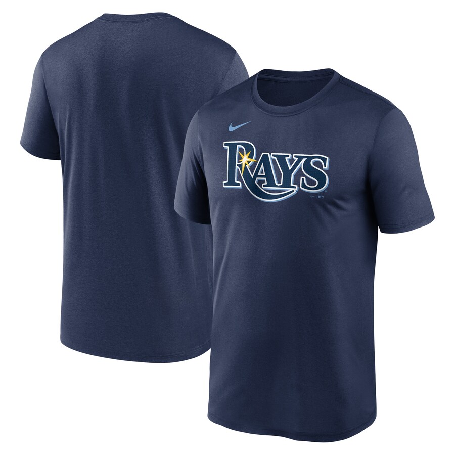 Men's Tampa Bay Rays Nike Navy Legend Fuse Wordmark T-Shirt - Puhuasuan