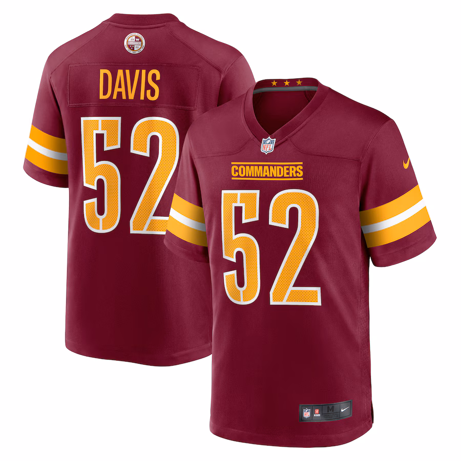 Men's Washington Commanders Jamin Davis Nike Burgundy Game Jersey - Puhuasuan