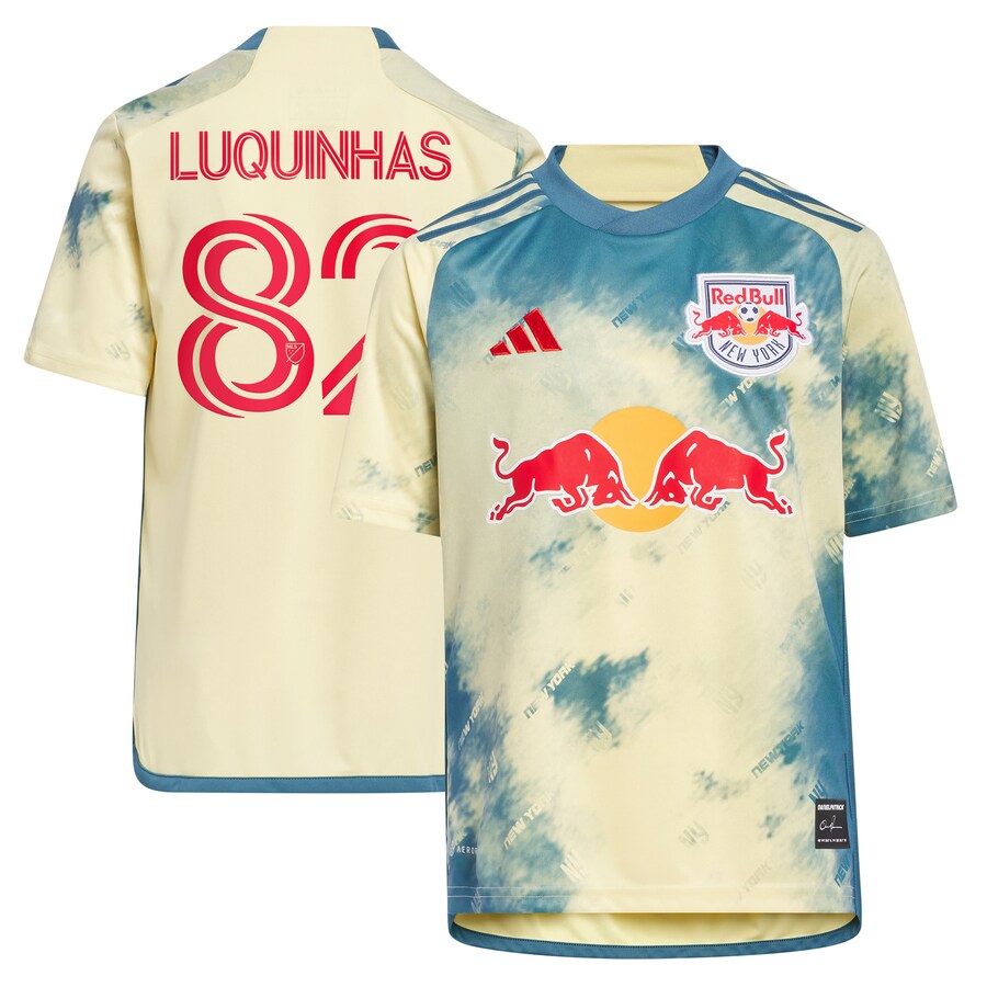Youth New York Red Bulls Luquinhas adidas Yellow 2023 Daniel Patrick Kit Replica Jersey - Puhuasuan