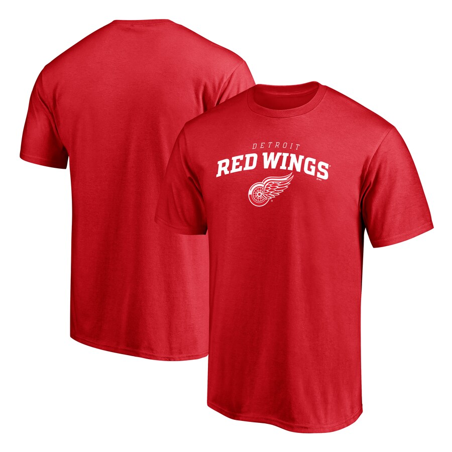 Men's Detroit Red Wings Red Team Lock Up T-Shirt - Puhuasuan