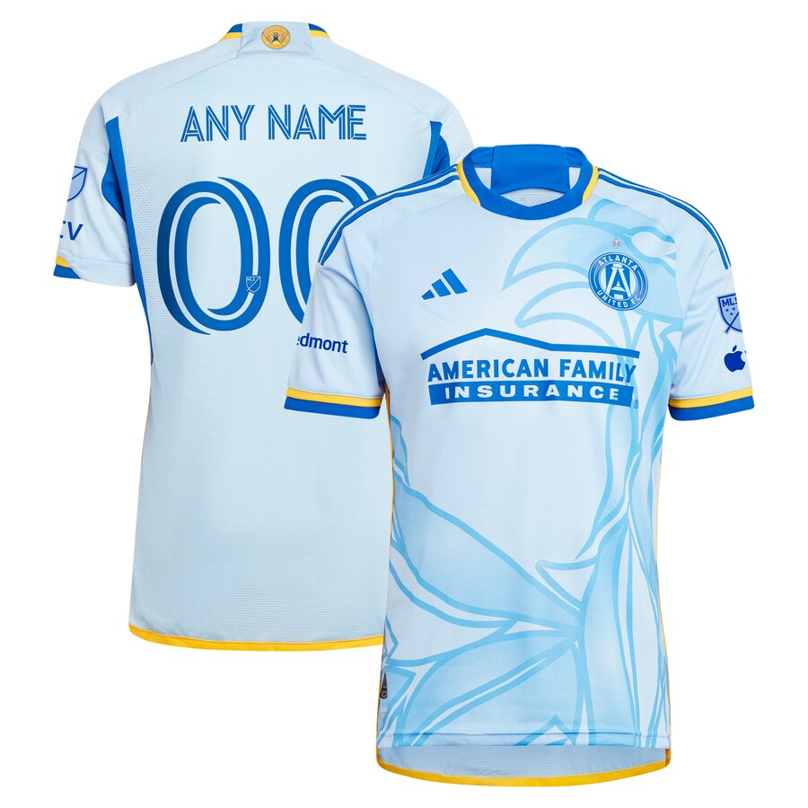 Men's Atlanta United FC  adidas Light Blue 2024 The Resurgens Kit Authentic Custom Jersey - Puhuasuan