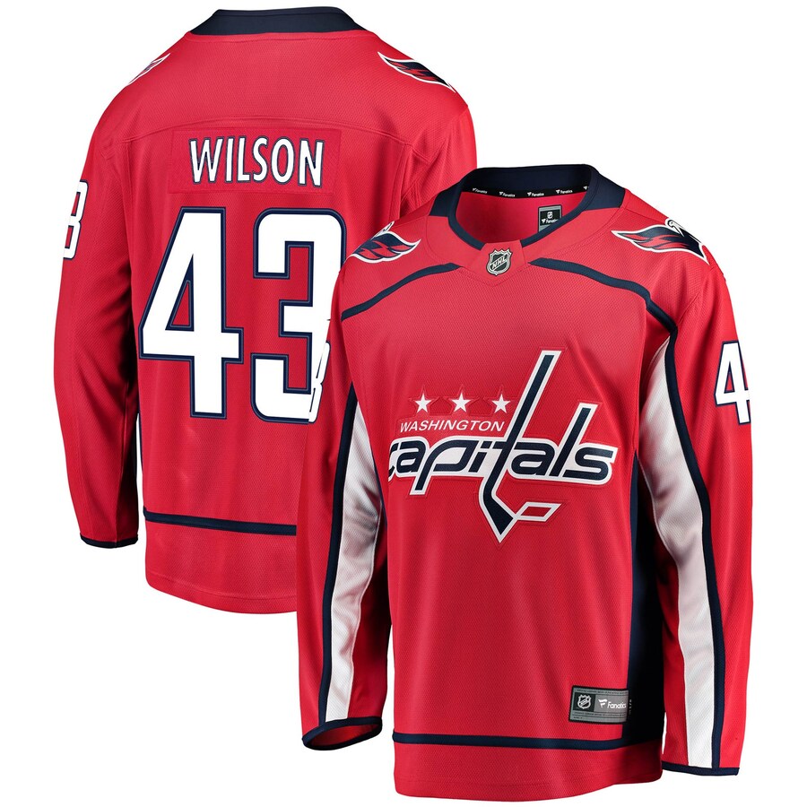 Men's Washington Capitals Tom Wilson Fanatics Branded Red Home Premier Breakaway Player Jersey - Puhuasuan
