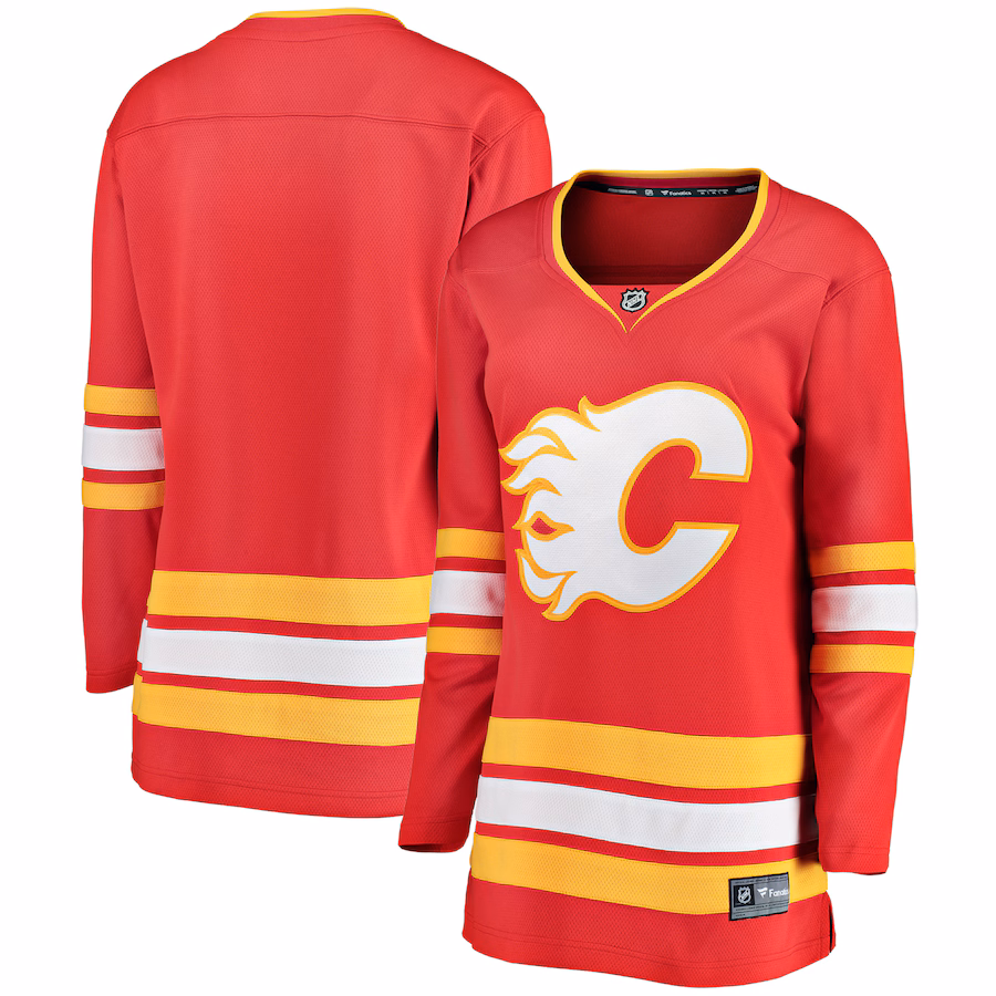 Women's Calgary Flames Fanatics Red Home Breakaway Jersey - Puhuasuan