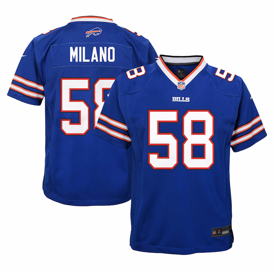 Youth Buffalo Bills Matt Milano Nike Royal Team Player Game Jersey - Puhuasuan