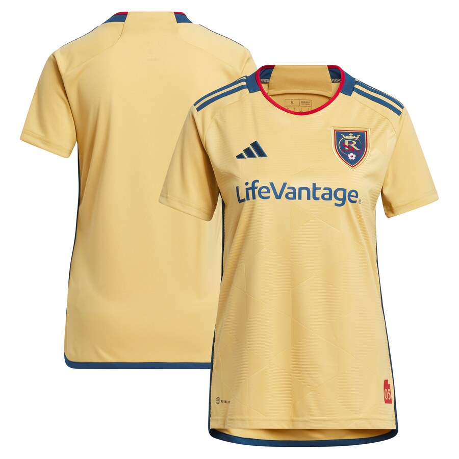 Women's Real Salt Lake adidas Gold 2023 The Beehive State Kit Replica Jersey - Puhuasuan