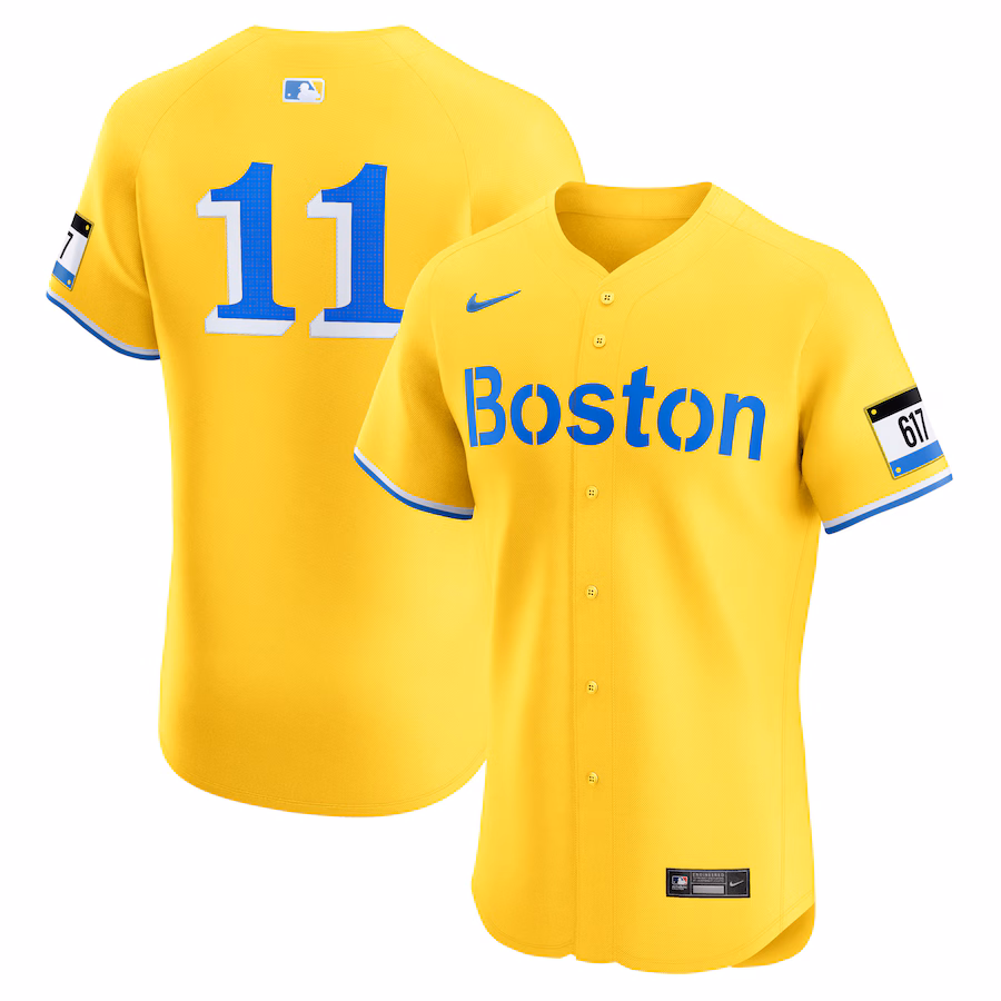 Men's Boston Red Sox Rafael Devers Nike Gold City Connect Elite Jersey - Puhuasuan