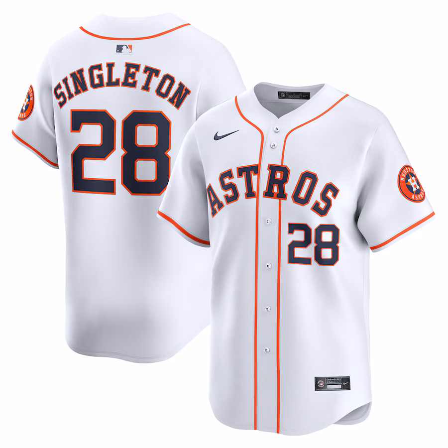 Men's Houston Astros Jon Singleton Nike White Home Limited Player Jersey - Puhuasuan