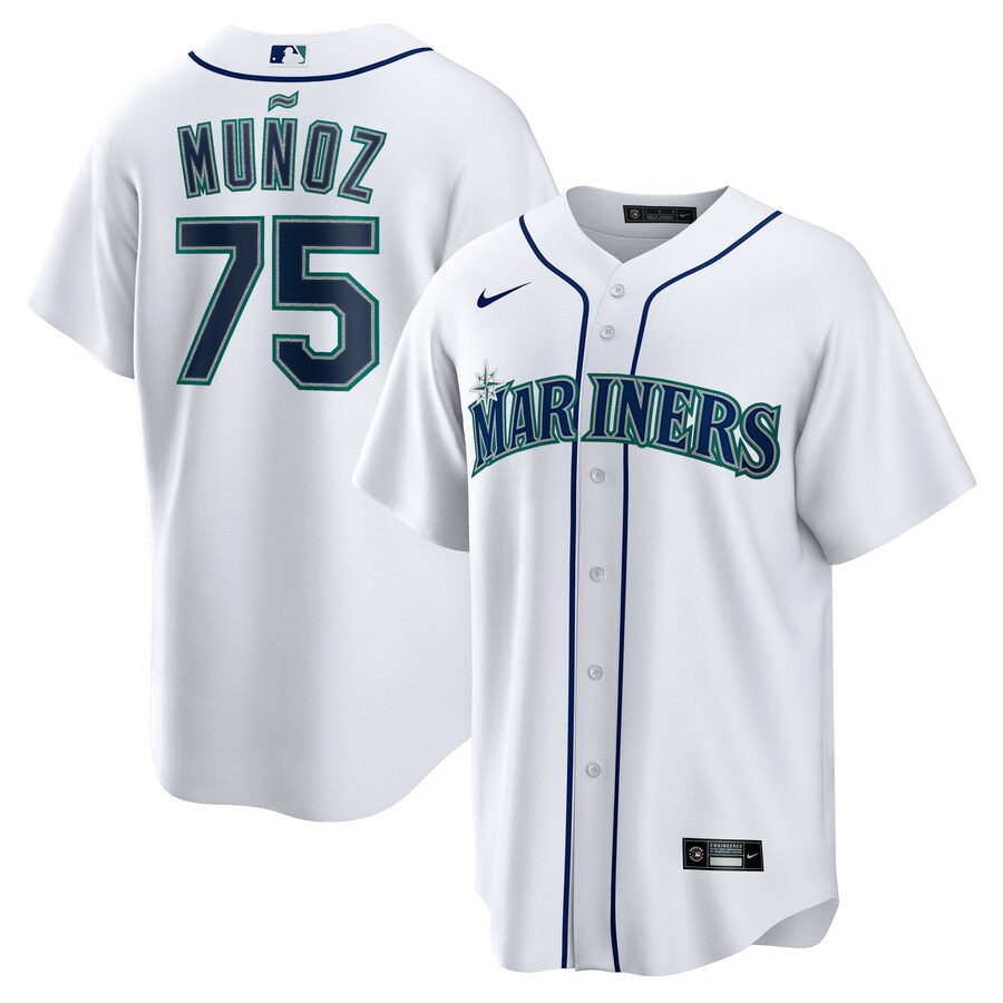 Men's Seattle Mariners Andres Munoz Nike White Home Replica Jersey - Puhuasuan