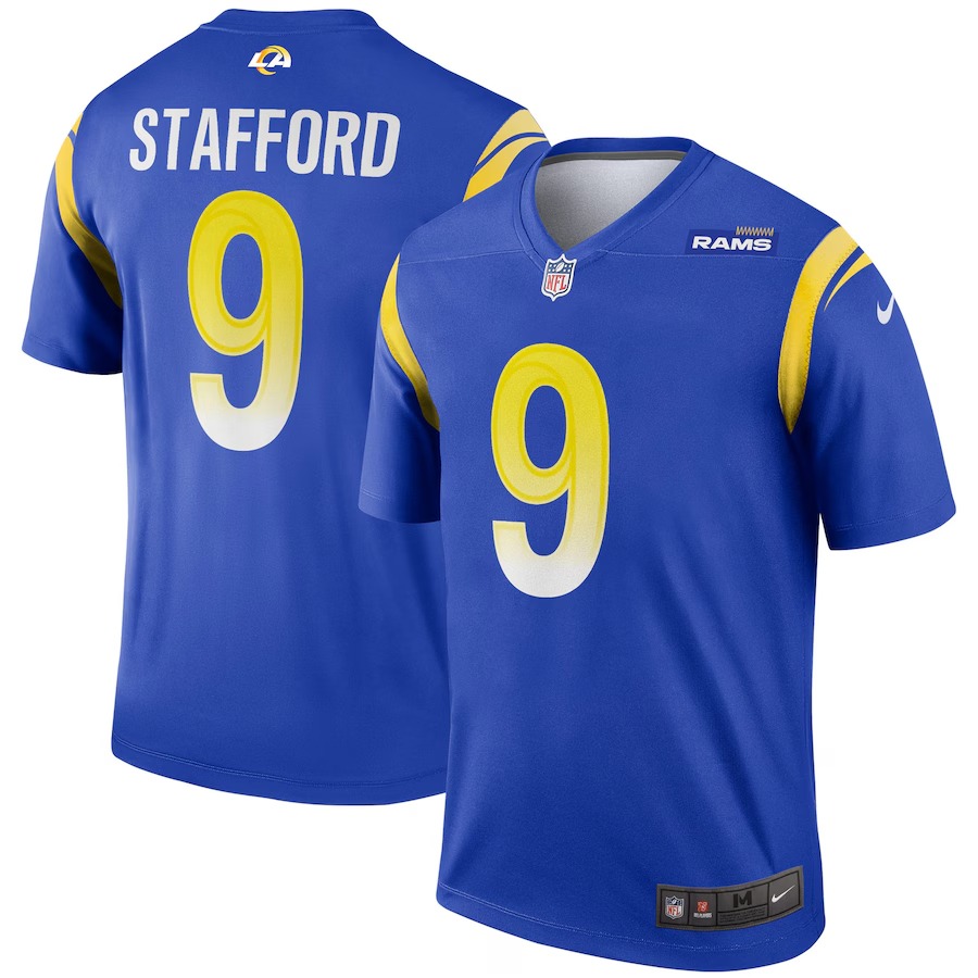 Men's Los Angeles Rams Matthew Stafford Nike Royal Team Legend Player Performance Top - Puhuasuan