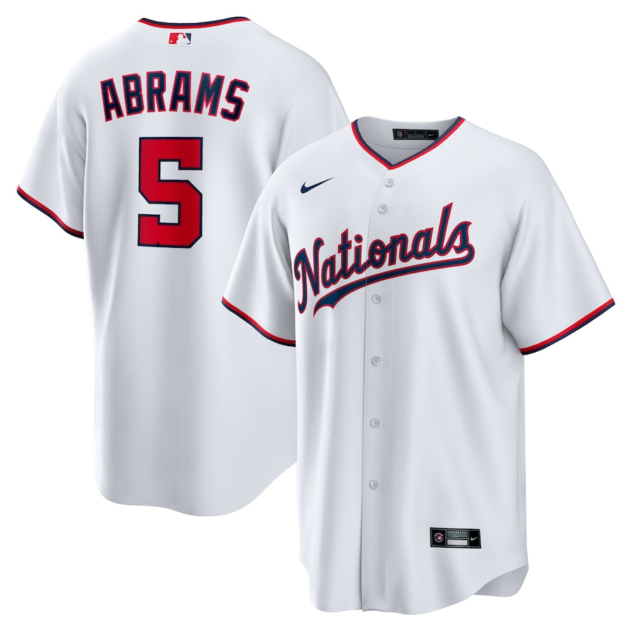 Youth Washington Nationals CJ Abrams Nike White Home Replica Player Jersey - Puhuasuan