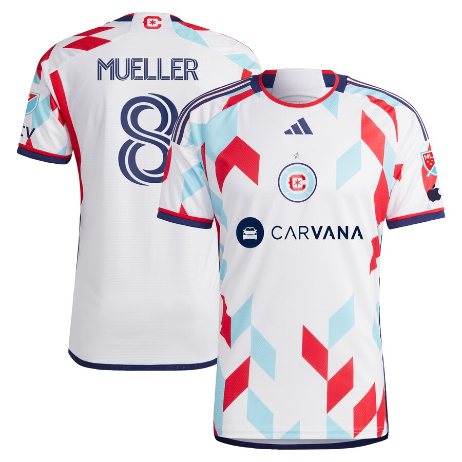 Men's Chicago Fire Chris Mueller adidas White 2024 A Kit For All Authentic Player Jersey - Puhuasuan